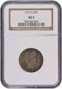 1913-S �o�[�o�[ �V���o�[ �N�H�[�^�[ AG03 NGC