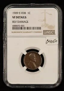 1909-S VDB 1c �����J�[�� �E�B�[�g �Z���g - �A�C �A�s�[�� �L�[ �f�[�g - NGC VF ���� - B4050