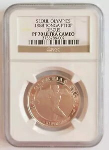 1988 �\�E�� �I�����s�b�N �g���K PT10P DISCUS PF 70 �E���g�� �J���I NGC �v���`�i �R�C��