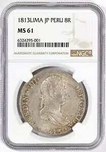 NGC MS61 1813 LIMA JP y[ 8 AX tFfBih 7  Vo[ RC