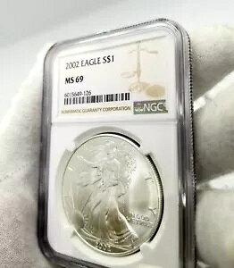 20 - 2002 AJ C[O Vo[ _[ $1 NGC MS69 99.9% A S/N !!!!