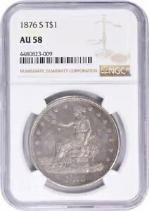1876-S fՋh AU58 NGC