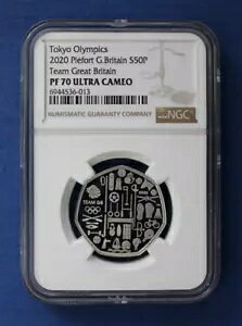 2020 �V���o�[ �s�G�t�H�[���g �v���[�t 50 �y���X �R�C�� �u�����I�����s�b�N - �`�[�� GB�v NGC �O���[�h PF70