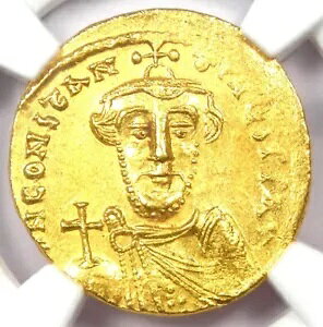 rU` RX^X II AV \_X  641-668 AD - F NGC MS (UNC)