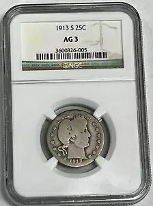 1913 S Barber Quarter NGC AG3 - TtVXRAARCAdvȓt!