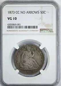 1873-CC ���o�e�B �V�[�e�b�h �n�[�t�_���[ 50C NGC VG10