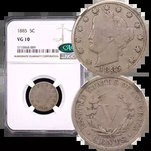1885 ���o�e�B �j�b�P�� (5c) NGC VG10 CAC
