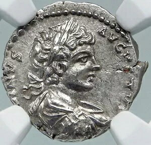 CARACALLA �Ñピ�B���e�[�W 205AD �V���o�[ ���[�} �f�i���E�X �R�C�� FELICITAS NGC i87748