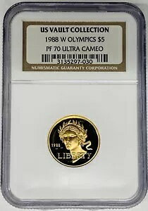 1988-W $5 v[t IsbN S[h RC NGC PR 70 Eg JI čۊǌɃRNV