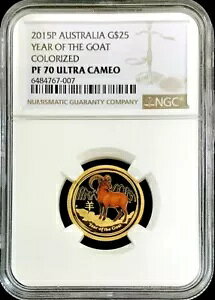 2015 P S[h I[XgA 1/4 IX LUNAR YEAR OF GOAT J[CYh RC NGC v[t 70 UC