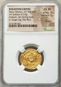 ���[���X�E�e�B�x���E�X (AD 582-602)�B AV�\���b�h�X�i20mm�A4.37gm�A6h�j�B NGC �`���C�X XF
