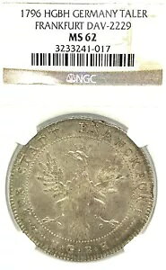�h�C�c�̏B �t�����N�t���g 1796 �^�[���[�R�C�� Thaler NGC MS 62 VZ/F.STG UNC DAV 2229
