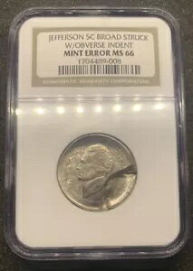 WFt@[\ 5C G[ BROAD STRUCK W/OBVERSE INDENT