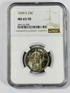 1929 S �X�^���f�B���O ���o�e�B �N�H�[�^�[ NGC MS-65 FH �t���w�b�h