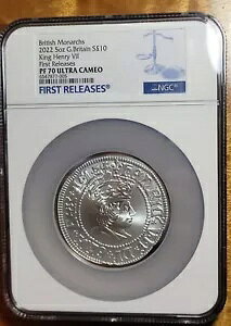 2022 NGC PF70 British Monarchs 5 �I���X �L���O �w�����[ 7 ����� 10 �|���h COA#198