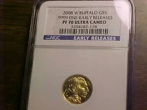 2008-W AJ obt@[  $5 1/10 IX / NGC PF 70 Eg JI A fCg