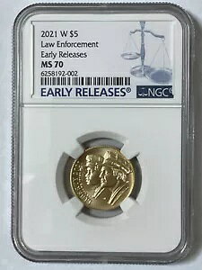 2021 �N�@���s�S�[���h $5 NGC MS70 ���������[�X