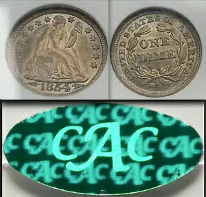 1854 NGC MS64 CAC  1916-D 10c  5 {󏭂ł! 1,400hRvIA ARROWS V[ebh_C