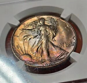1946 S �E�H�[�L���O ���o�e�B �n�[�t�_���[ NGC MS66 ���C���{�[ �g�[�� �����X�^�[ �J���[ PQ Coin2