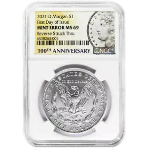 2021-D $1 ���[�K�� �V���o�[ �_���[ NGC MS69 FDI �����ǃG���[ ���o�[�X �X�g���b�N �X���[ 10...
