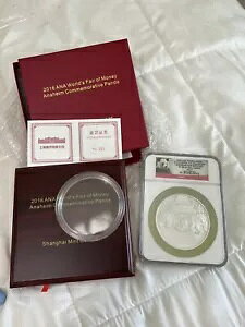 2016 CHINA PANDA 373.25g �V���o�[���_�� ��125�� ANA �A�i�n�C�� NGC PF-68 �X�y�V�������x��