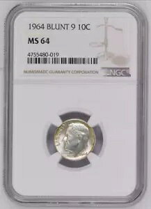 NGC MS 64�A1964 D �u�����g 9 10C �J���[