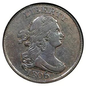 1806 C-4 NGC XF 45 Lg 6�A�X�e�� �h���[�v �o�X�g �n�[�t �Z���g �R�C�� 1/2c