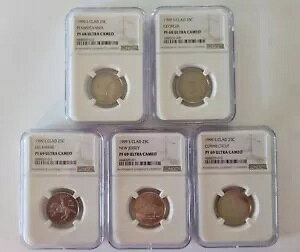 1999-S �v���[�t �N�H�[�^�[�ANGC PF 69-68 �E���g�� �J���I�A5 �R�C�� �Z�b�g�ADE�ANJ�APA�AGA�ACT