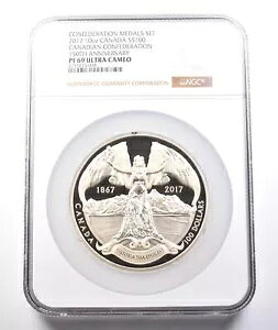 2017 �J�i�_ 100 �h�� �V���o�[ �R���t�F�f���[�V���� ���_�� �Z�b�g 150 ���N�L�O PF69 UCAM NGC *3779