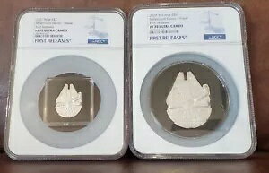 2021/2022 X^[EEH[Y NGC PF 70 4oz uMILLENNIUM FALCON (2) COIN SETv񔭔