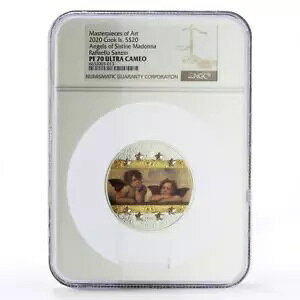 �N�b�N���� 20 �h�� ���t�@�G�� �A�[�g �G���W�F���X �V�X�e�B�[�i �}�h���i PF70 NGC Ag �R�C�� 2020