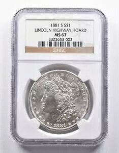 MS67 1881-S ���[�K�� �V���o�[ �_���[ �����J�[�� �n�C�E�F�C �z�[�h NGC *0912