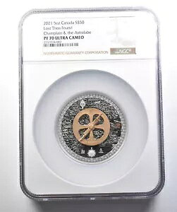 2021 �J�i�_ $50 �V���o�[ Lost Found Champlain �A�X�g�����[�x PF70 UCAM NGC *4426