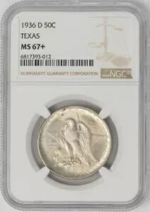 1936-D �e�L�T�X �n�[�t 50c MS67+ NGC 948267-1