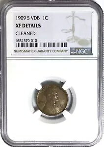 1909-S VDB �����J�[�� �E�B�[�g �Z���g XF �ڍ� �N���[�j���O�ς� NGC �L�[���t