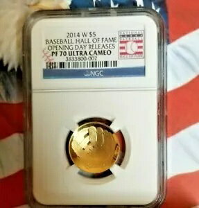 2014-w ngc �x�[�X�{�[�� $5.00 �S�[���h �J���� pf 70 �E���g�� �J���I�o��