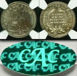 1854 NGC MS64 CAC 1916-D 10C ���� 5 �{�� $1,110 CDN Ask ARROWS Seated Dime