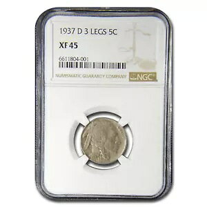1937-D 3 robt@[ jbP XF-45 NGC