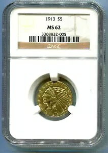 1913 $5 CfBA n[t C[O  NGC MS62 MS-62 ǂt !!!!!!!!!!!!