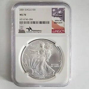 2001 NGC MS70 $1 Vo[ AJ C[O h 1 IX 0.999 t@C }[JeB TC