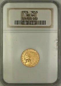 1926 $2.50 CfBA NH[^[ C[O  NGC MS-64 Very Choice BU KRC