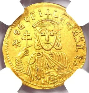 Theophilus AV Solidus S[h rU` RC 829-842 AD - F NGC XF (EF)