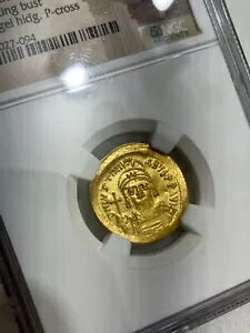 ??BYZANTINE S[h AV Solidus Justinian I 527-565 AD F NGC~ 4.44 g~ MS