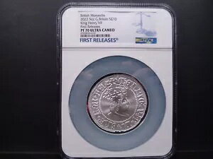 2022 PF70 British Monarchs 5oz �L���O �w�����[ 7 �� �V���o�[ �R�C�� NGC �F�� �p�[�t�F�N�g