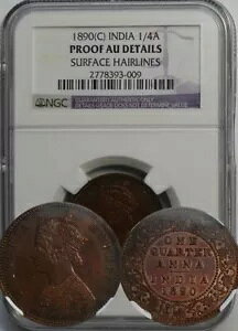 1890 C �p���̃C���h 1/4 �N�H�[�^�[ �A���i �I���W�i�� �v���[�t �R�C�� NGC AU �v���[�t ���A