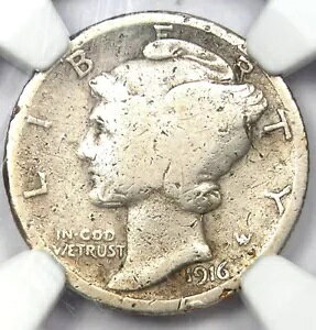 1916-D }[L[ _C 10C RC - F NGC VG ڍ - AȃL[t!