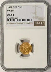 1889 DDR G$1 �^�C�v 3 �S�[���h �_���[ VP-001 NGC MS64
