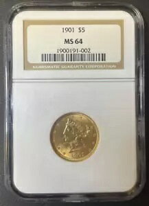 1901-P $5 oeB n[t C[O ݁ANGC MS-64AO[h̃S[h