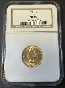 1899-P $5 oeB n[t C[O ݁ANGC MS-64AO[h̃S[h