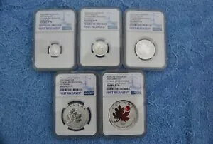 2020�A�J�i�_�A$1 �` $5 Maple Leaf �t���N�V���i�� �Z�b�g�ANGC�A�t�@�[�X�g �����[�X�ARev Pf 70